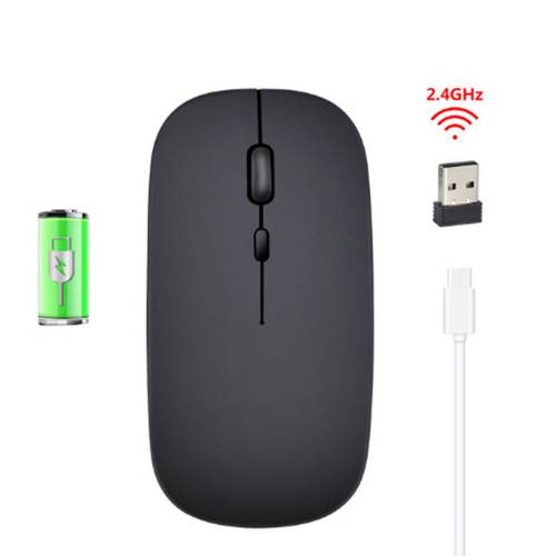 2.4GHz Ultrathin Mute Since Bring Charge Mouse USB Optical Wireless Mouse USB Receiver For Laptop PC Computer Desktop Office Yw