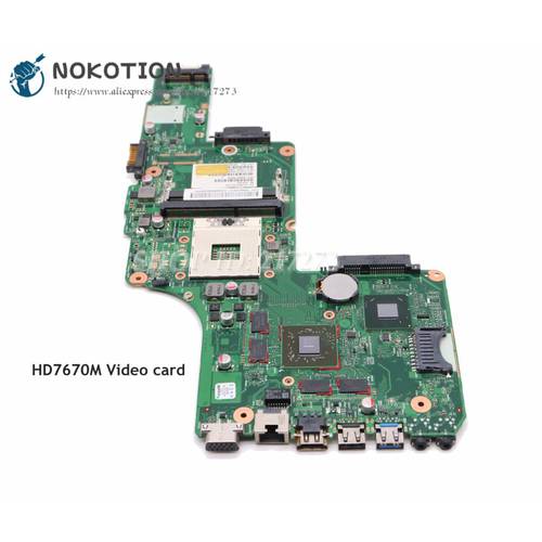 NOKOTION For Toshiba Satellite S855 C855 L855 Laptop Motherboard HM76 DDR3 HD7670M V000275020 DK10FG-6050A2491301-MB-A02