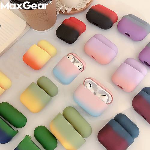 Gradient Cute Earphone Cases For Apple AirPods Pro Candy Colorful Color Cover Air Pods 1 2 Protection Luxury Hard Fashion Boite
