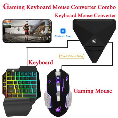 Gaming Keyboard Mouse Converter Combo 6 Buttons Gamer Mouse Smartphone 39keys Keyboard PC PUBG Mobile Game Accessories