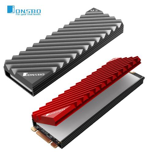 Jonsbo M.2 2280 SSD Solid Hard Disk Aluminum Alloy Heat Dissipation Fin Heat Sink Cooling w/ Thermal Pad for Desktop Computer PC