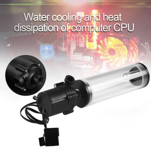 G1/4 Thread XHC8 + 160mm Cylinder Water Tank Water Pump for CPU Water Cooling Pump Radiator Waterblock Holder Kit For CPU