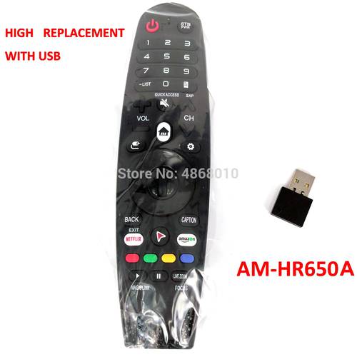 New Remote w/ USB AM-HR600/650 AM-HR650A AM-HR18BA AM-HR19BA For LG Magic Remote AN-MR600 AN-MR650 AN-MR650A AN-MR18BA AN-MR19B