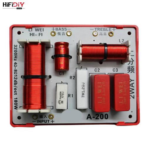 HIFIDIY LIVE A-200 2 Way 2 speaker tweeter + bass Unit HiFi home Speakers audio Frequency Divider Crossover Filters