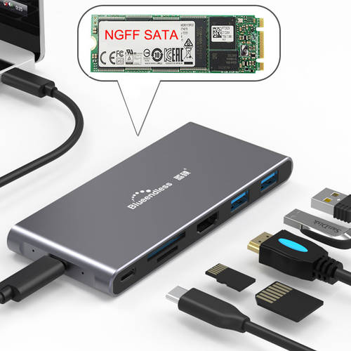 Type C 3.1 Splitter Port USB C HUB to Multi USB 3.0 HDMI Adapter for MacBook Pro Laptop docking station SSD case Enclosure NGFF