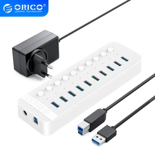 ORICO 7 10 13 16 Ports USB 3.0 HUB Multi USB 3.0 Splitter High Speed Adapter With 12V Power Adapter for PC Computer Accessories