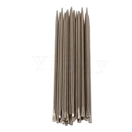 Yibuy26 Pieces Silver Tenor Saxophone Spring Needle 0.8-1.2mm Flat Handle