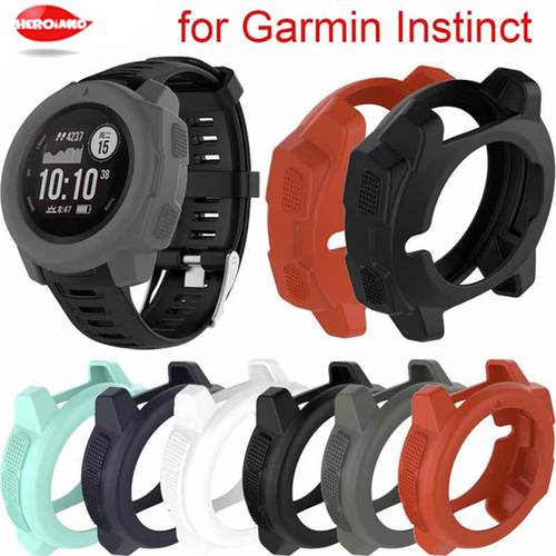 Silicone Protector Case for Garmin Instinct Sports Watch 360 Coverage Shell Protective for Garmin Instinct Watch Cases Shell