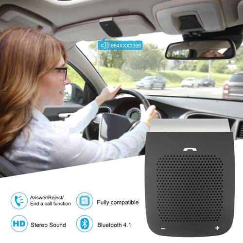 WS101 Car Wireless Bluetooth Handsfree Speaker Automatic Phone Connection Handsfree Sunproof Speaker Car Kit With Microphone
