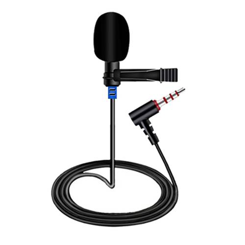 Professional Lapel Microphone Audio Video Recording Mic For Mobile Phones Camera Loudspeaker Mixer Earphone Speaking Vocal Audio