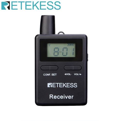 Retekess TT109 Wireless Tour Guide System Receiver 50 Channels For Excursion Traveling Museum Church Translation Meeting Factory