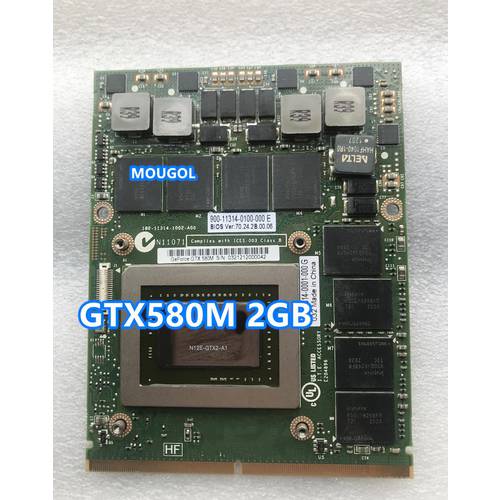 Original FOR MSI GT680 GT780DX gtx 580m VIDEO CARD MS-1W051 GTX580M N12E-GTX2-A1 Vga Graphic Card Fully Tested