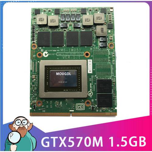 MS-1W051 GeForce GTX 570M GTX570M N12E-GT-A1 Graphics Card FOR MSI GT60 GT70 GT683 GT680 GX680 GT780 GX780 Full Tested