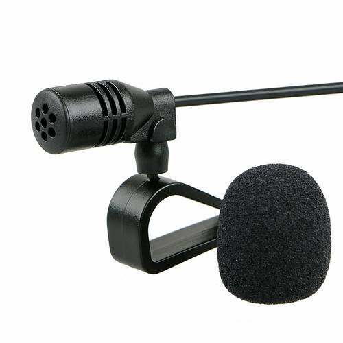 Car Radio Audio Microphone 3.5mm Jack Plug Mic Stereo Wired External Bluetooth-compatible Microphones for Auto Car DVD Radio