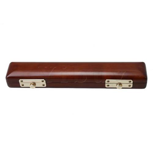 Yibuy Wood Flute Head Joint Maple Case Flute Wooden Storage Box Amber Color