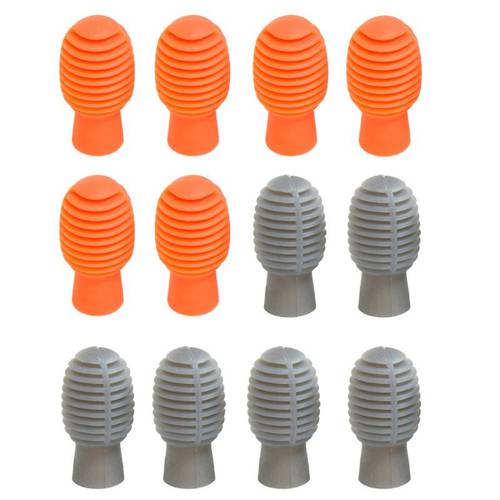 4pcs Silicone Drum Stick Head Rubber Sleeve Drumstick Mute Dampener Drum Silent Practice Tips Percussion Accessory