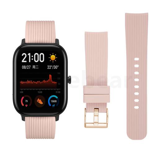 Silicone Watchband Strap for Xiaomi Huami Amazfit GTS 2e Mini/ Amazfit Bip U Pro Lite Smart Watch Bracelet Band Replace Correa