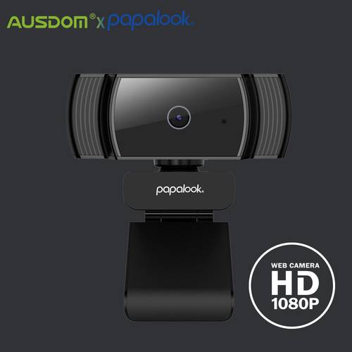 PAPALOOK AF925 Webcam 1080P Full HD Autofocus Web Camera For Computer With Microphone, Rotatable Streaming Computer Web Camera