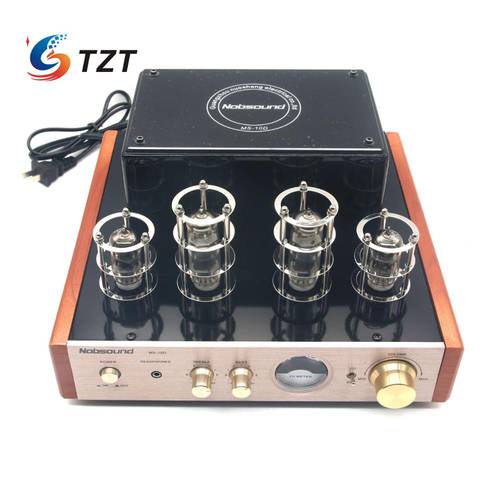 TZT 220V MS-10D Tube Amplifier Stereo Audio HiFi Headphone amp Solid State Amplifier
