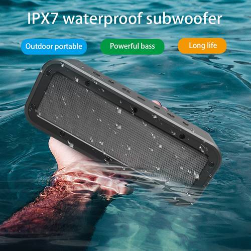 50W Portable Speakers IPX7 Waterproof Wireless Bluetooth Speaker Powerful High BoomBox Outdoor AUX Subwoofer Stereo Loudspeaker