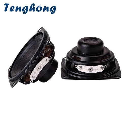 Tenghong 2pcs 2Inch 52MM Portable Audio Speaker 4Ohm 5W 16 Core Full Range Speakers Bass Multimedia Home Theater Loudspeaker DIY