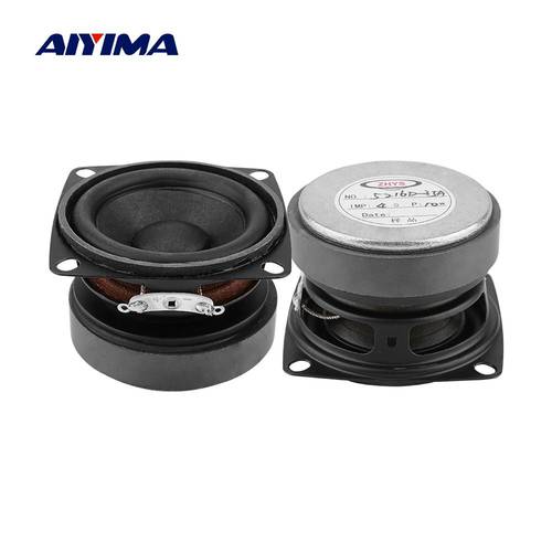 AIYIMA 2 Inch 2PCS 53mm Mini Portable Audio Speaker 4 Ohm 15W Full Range Music Stereo Loudspeaker for Home Theater Amplifier DIY
