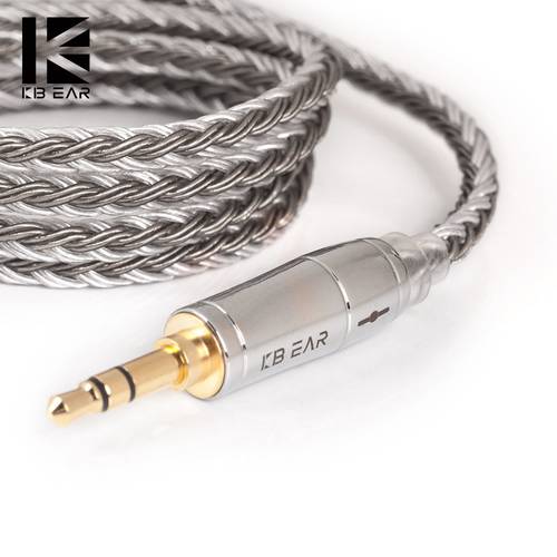 KBEAR 16 Core Silver Plated Balanced Cable 2.5/3.5/4.4MM With MMCX/2pin/QDC Connector for BLON BL-01 BL-03 KZ ASX ZAX DQ6 ZSX