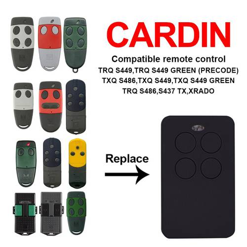 Clone CARDIN S435 S449 S486 Remote Control Gate CARDIN TRQ TXQ Garage Door Opener CARDIN Rolling Code Transmitter Copy