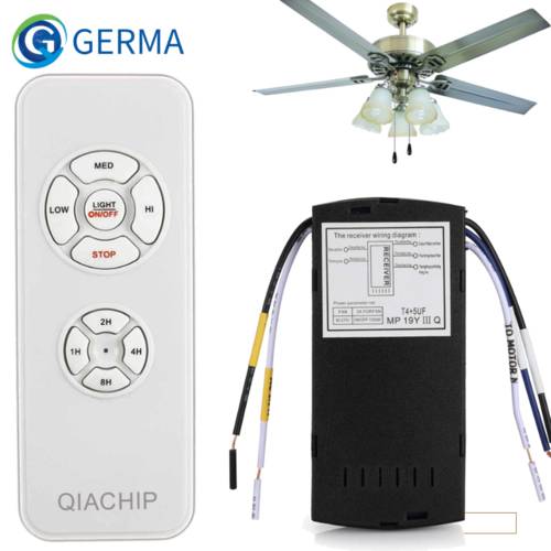 GERMA Universal Ceiling Fan Lamp Remote Control Kit AC 110-240V Timing Control Switch Adjusted Wind Speed Transmitter Receiver