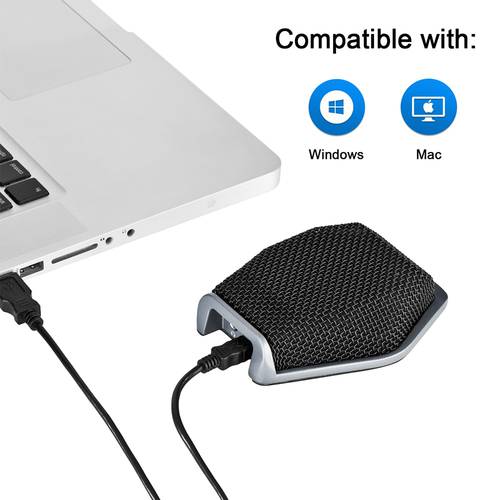 BOYA USB 180° Omnidirectional Condenser Conference Microphone for Desktop Compatible with PC/iOS Desktop Laptop Skype,VoIP Call