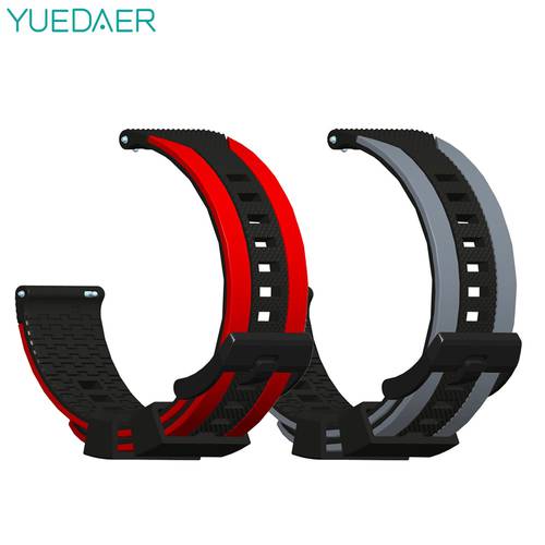 YUEDAER Silicon Wrist Strap For Xiaomi Amazfit Bip Lite/Stratos 2 3/Pace/GTS GTR 47MM 42MM Band For Huawei Watch GT 2 GT2 Correa