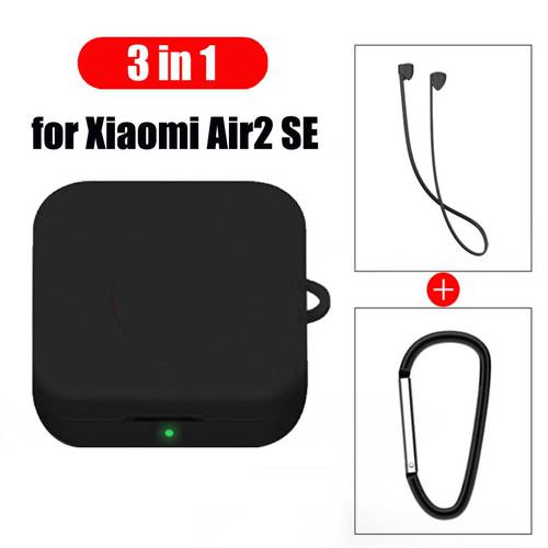 3 in 1 Silicone Case Cover for Xiaomi Airdots Pro 2 SE TWS Wireless Earphones Protective Cover Pouch for Xiaomi Air2 SE Accessor