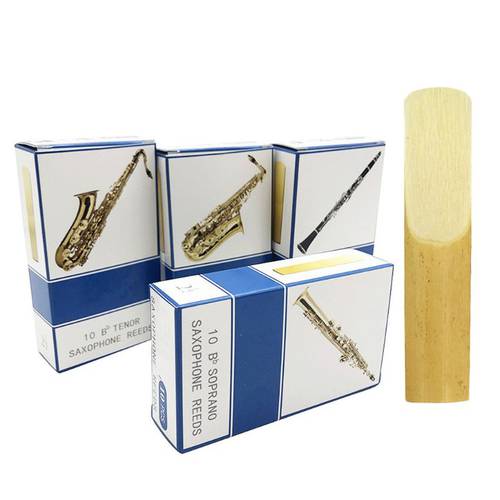10pcs/set Alto/Soprano/Tenor Saxophone Reeds Strength 2.5 Bb Clarinet Reed
