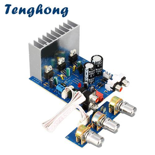 Tenghong TDA2030 Subwoofer Amplifier Board 15W*2+30W 2.1 Sound Amplifier Power Audio Amplificador Dual AC12V-15V Stereo AMP
