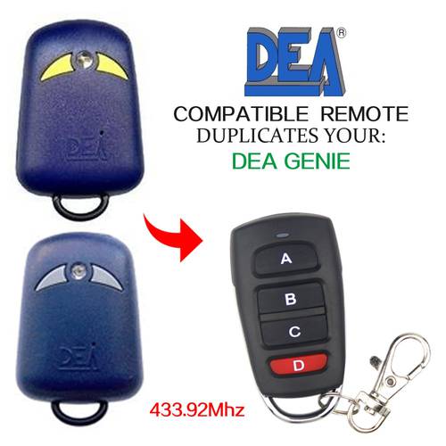 DEA 433.92mhz Remote Control Copy Universal Garage Door DEA Remote Control 433mhz