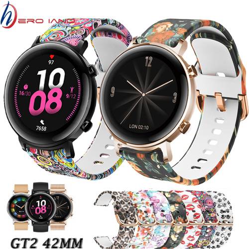 Huawei Watch GT 2/2e strap 42mm/46mm GT2/GT2e Pride Edition silicone bracelet 20mm/22mm band for Samsung Galaxy watch 42 46 mm