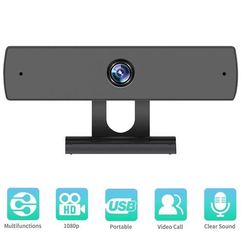 HD Full 1080P Webcam Web Cam Free Drive Camera with Stereo Mic for Video Chat Video Meeting Online Lesson Mainstream Software