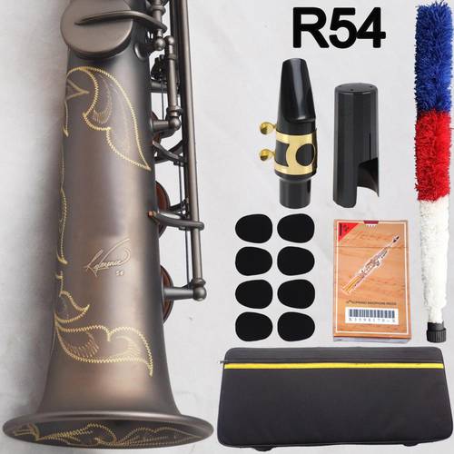 Music Fancier Club Soprano Saxophone Reference 54 Matte Black Lacquer B-flat Soprano Sax R54 With Case Mouthpiece Reeds Neck