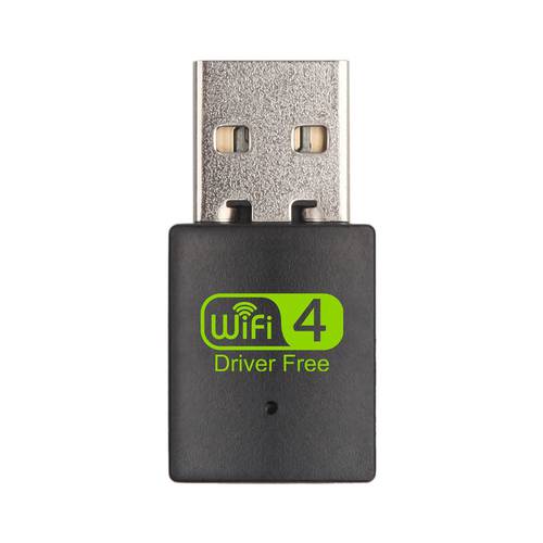 Mini WiFi Adapter USB WiFi USB Adapter Free Driver Wi Fi Dongle 300Mbps Network Card Ethernet Wireless Wi-Fi Receiver for PC