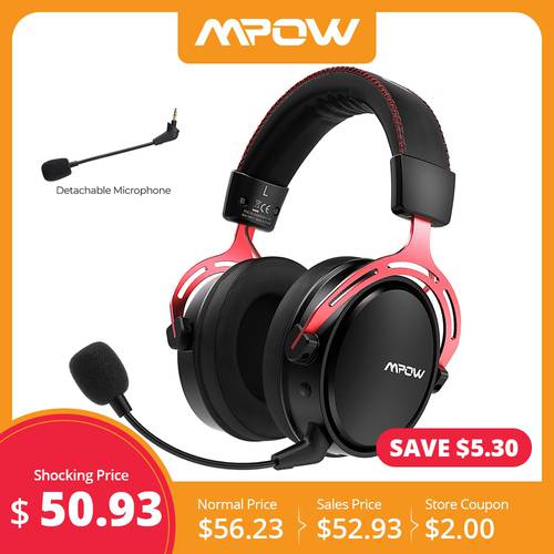 Mpow BH415 Wireless Gaming Headset 2.4GHz Headphones With Microphone 17 Hours Playtime For PC Gamer For PS4 Computer Headphone