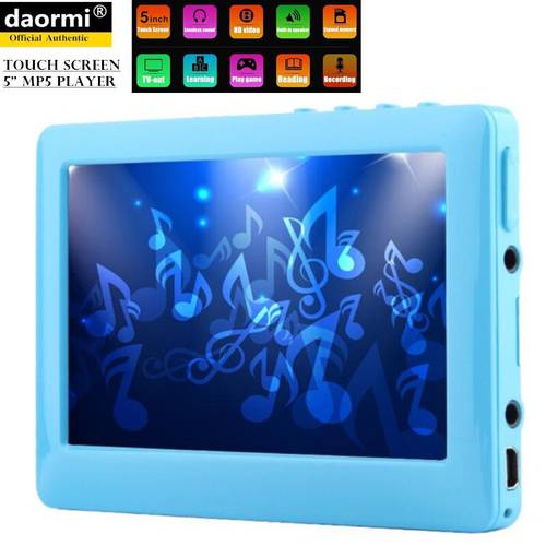 5 Inch HD Touch Screen Digital MP5 Player 8GB Build-in Speaker MP3 Player Support TV Out Recorder E-book 30 Languages,TF Slot