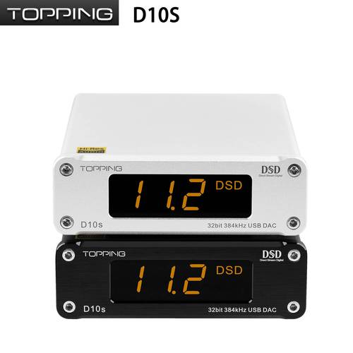 TOPPING D10s DAC MINI USB DAC XMOS XU208 ES9038Q2M DSD256 PCM 384kHz Hi-Res Audio Desktop Audio Decoder