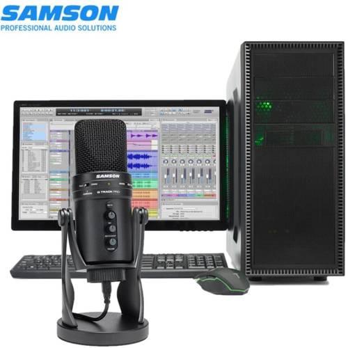Original Samson G-Track Pro Professional USB Microphone Plug and play with Audio Interface Ideal for podcasting gaming streaming