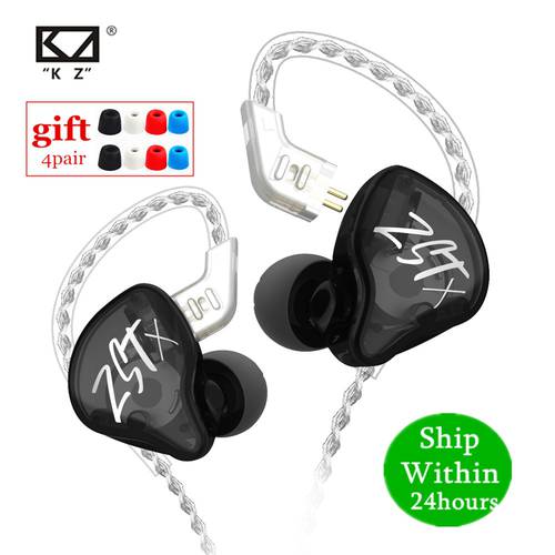 KZ ZST X 1BA 1DD Hybrid HIFI In Ear Earphones Bass Earbud Sport Noise Cancelling Headset KZ ZSTX ZSNPRO ZSX EDX PRO VX C12
