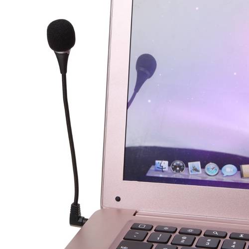 Mini 3.5mm Interface Noise Canceling Flexible Microphone For PC Laptop Notebook