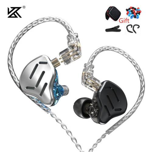 KZ ZAX 7BA+1DD Headset 16 Units HIFI Bass In Ear Monitor Hybrid Technology Earphone Noise Cancelling Earbuds Sport Earphones S1