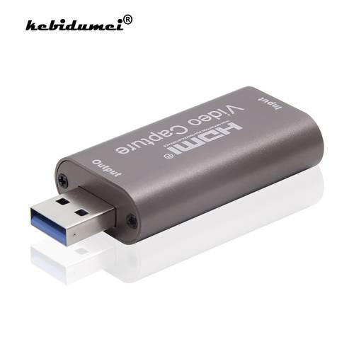 USB 3.0 2.0 4K 60Hz Video Capture Card HDMI-compatible Video Grabber Record Box for PS4 Game DVD Camcorder Camera Recording Live