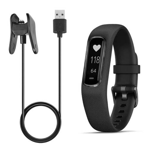 1Pcs Replacement Plastic Charging Cradle Clip Smart Watch 1m USB Charger Data Cable Wire Cord for Garmin Vivosmart 4 Watch