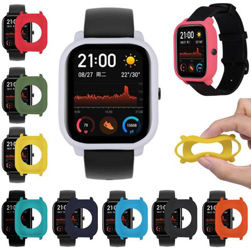 Slim Screen Protector Cover Shell TPU Soft Protective Case For Xiaomi Huami Amazfit GTS Watch & TPU Soft Film For Amazfit
