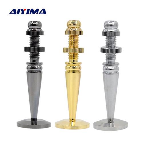 AIYIMA 4 Sets Audio Speaker Spikes Stand M8x72 Pure Copper Speakers Parts Foot Nails Pads Accessories DIY For Home Theater